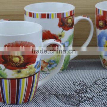 11OZ Colorful Circle Decal Printed Coffee Cups, Shiny Surface Porcelain Mug, KL5002-389 photo-3