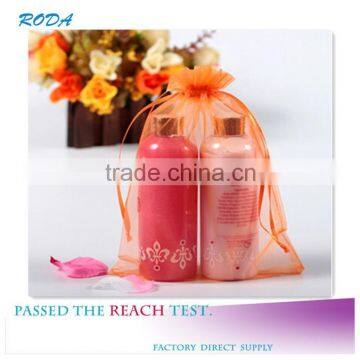 YIWU RODA 100%Organza size and color can be customized gift draw string bag