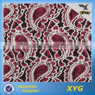 Floral Lace Embroidered Fabric for Curtain