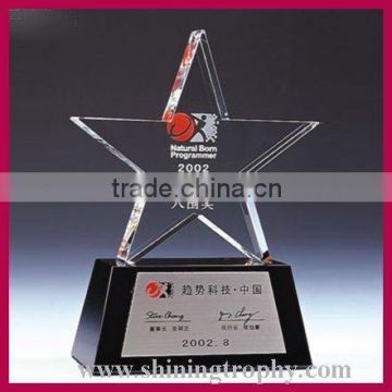 Customized Crystal Five Star Trophies