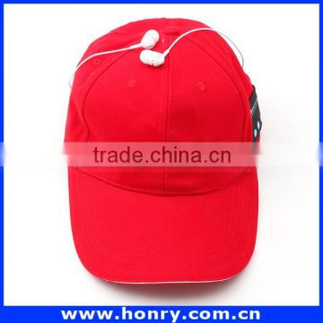 Fashion Cool Summer Low Price Baseball Caps with bluetooth earphone