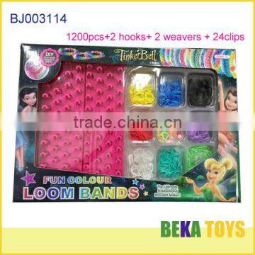 Fashion kids diy twist rubber loom band kit make bracelet bands