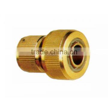 Heavy-duty brass 3/4" water stop hose connector