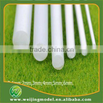 ABS artificial white plastic scale model rod in large size 12mm
