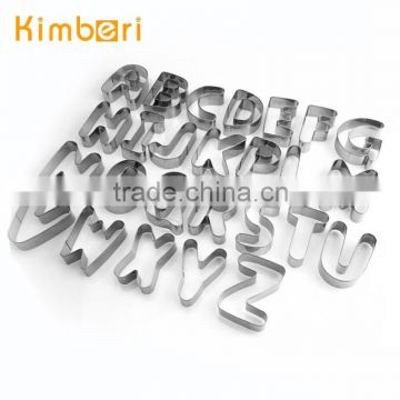 LFGB/FDA Food Grade 26 pk Hot Sale Stainless Steel Letters Cookie Cutters