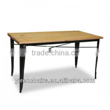 Metal Table with Wood Cover