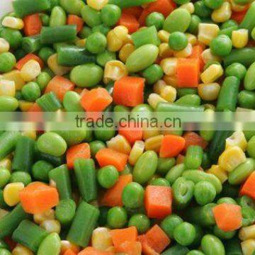 mixed vegetables(green beans, carrot dica, green peas)