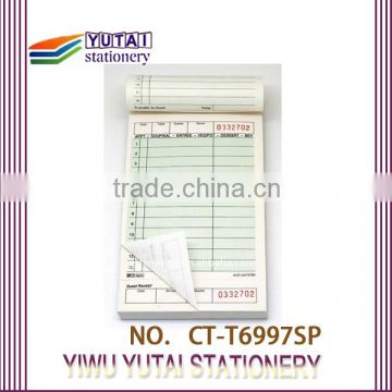 Carbonless paper cash receipt book manufacture