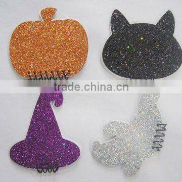 Halloween Spiral Confetti Glitter Noted Pad