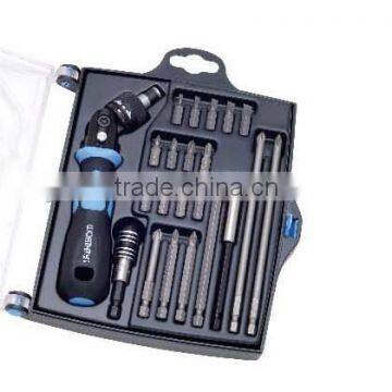 22 PCS Ratchet Screwdriver and Bit Set