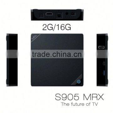 NEW Android tv box MRX with Amlogic S905 Quad Core 64bit chipset 2G/16G RAM/ROM support 1000Mbps Ethernet