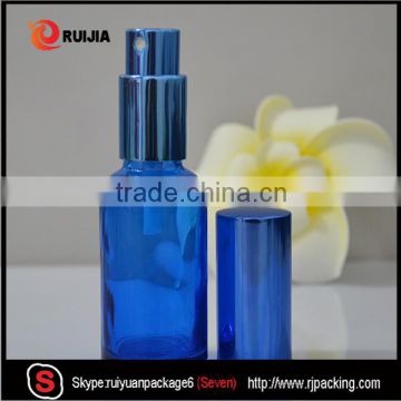 Free samples 30ml blue glass spray bottle for perfume wholesale