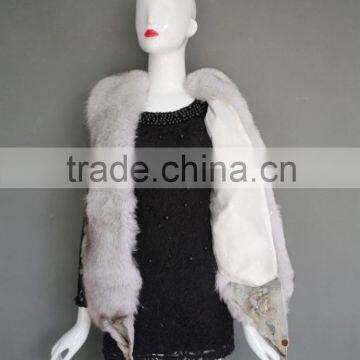 2016 Top Quality Special Style Fox Head Vest Natural White Vest With Real Blue Fox Fur and Head Pattern photo-6