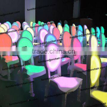 Hot Banquet LED illuminated wooden and acrylic stackable chairs