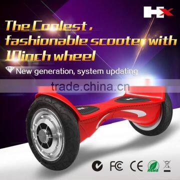 HX 10 Inch Red Self Balancing Mini Electric Scooter 2 Wheel Stand up Electric Scooter With Bluetooth for Sale