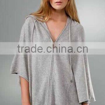 lady's V neck shape cotton knitwear