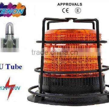 Forklift Warning Light,Warning Beacon,Beacon Light,Xenon StrobeFlash Beacon(SR-BL-603B-CP-U Tube)12-110V,W Metal Cage Protector