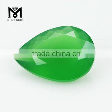 New Arrival Faceted Pear Cut 10 x 14 Loose Gems Green Jade