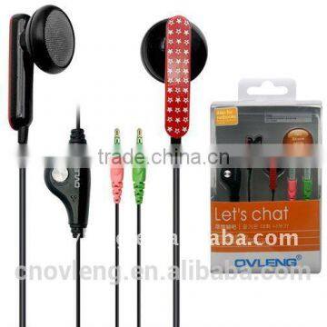 earbud in ear style earphone round cable earpieces for girls