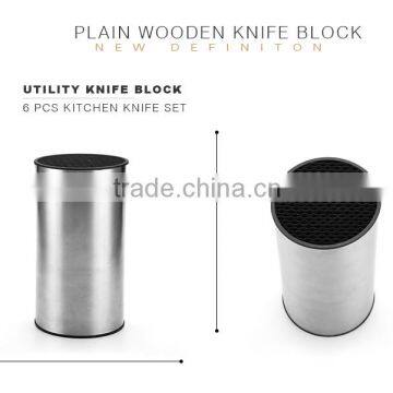 6 Pcs Pom Forged Handle Kitchen Knife Set With S.s Utility Block Pom Forged Stainless Steel Knifes photo-3