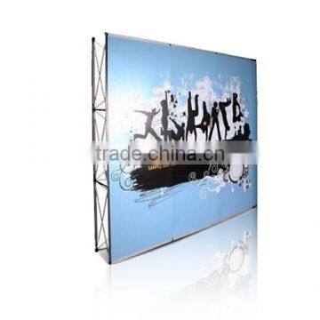 Aluminum folding spring backdrop pop up banner stand wall, trade show backdrop pop up stand