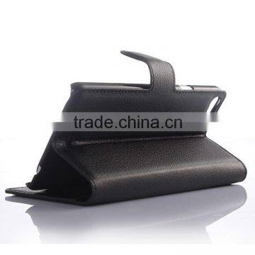 2015 Stylish Stand Wallet Lychee Leather Phone Cases for Wiko Highway Pure Wholesale photo-5