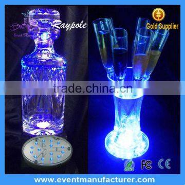 Battery Operated 4 inch Single Color LED Wine Bottle Light Base