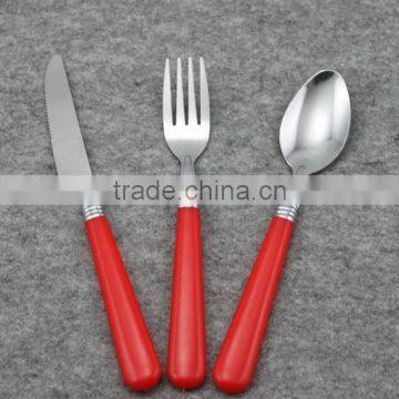 3pcs set plastic handle cutlery