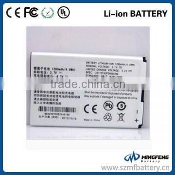 3.7v li-ion 1280mAh Battery Li3715T42P3h654251 For ZTE U900 U960 R750 U215 U230 U232