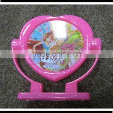 plastic heart shapes table mirror single sided mirror I-8006