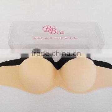 hot sexy women free size tight transparent cloth silicone bra