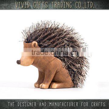 cute 3d hedgehog shape custom ceramic home decoration