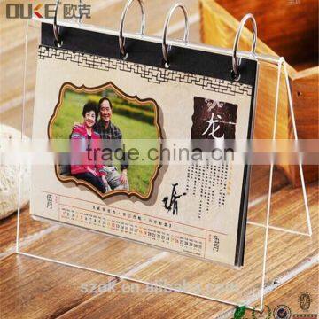 high quality customized clear acrylic calendar stand