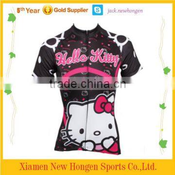 Cartoon hello kitty cycling jersey/cycling uniform/cycling wear