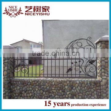 Factory powder coated wrought iron fence panels and steel fence