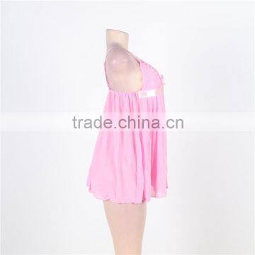 New Arrival Pink Color Sleeveless Open Girls Sexy Babydoll Women Sexy Lingerie photo-5