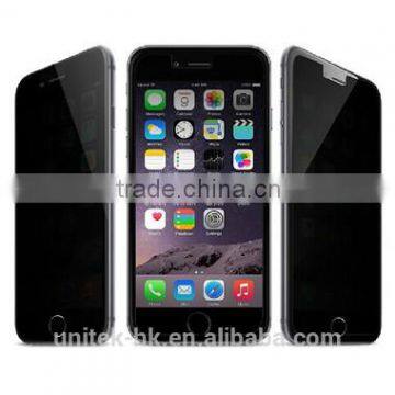 0.21mm 2.5D Gorilla Glass Two-way Privacy Protecting Silk Printing White/black For Iphone 6/6Plus photo-2