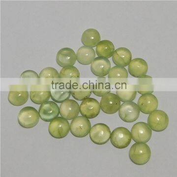 NATURAL PREHNITE CABOCHON GOOD COLOR & QUALITY 6 MM ROUND LOT