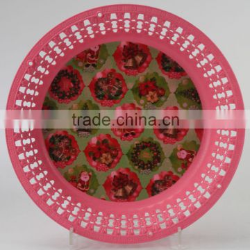 Hot Sale candy color hollow out plastic pp new design fruit basket