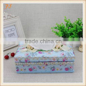 Flowers Fabric Design Creative Tissue Boxes
