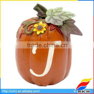 2017 New Design Resin Mini Monogram Pumpkin Home Decor