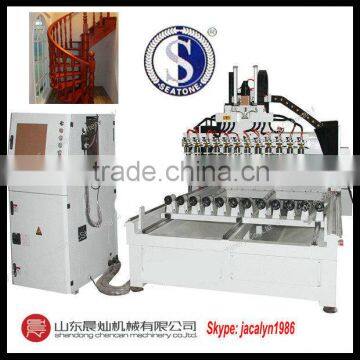 Special 4 Axis CNC Machine With 12 Spindles Rotaries