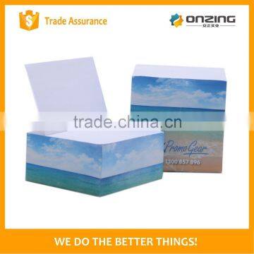 Sticky woodfree paper custom printing on sides cube notepad sticky