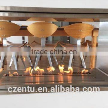 safe intelligent bio ethanol fireplace with warm flame