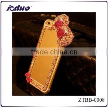 2015 New design fashion bowknot design rhinestone phone shell