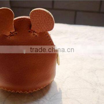 High Quality Pure Hand-made Genuine Leathter Animal Coin Purse photo-4