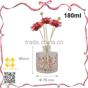 Lovey house decoration red flower aroma sticks glass diffuser