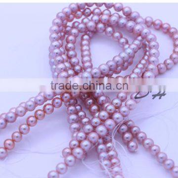 Wholesale china 8-9mm perfect round purple pearl strand for necklace decorative