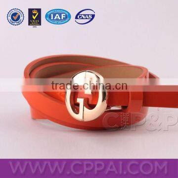 Fashion adjustable belt with metal flower buckle