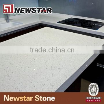 Newstar kitchen countertop crystal white quartz